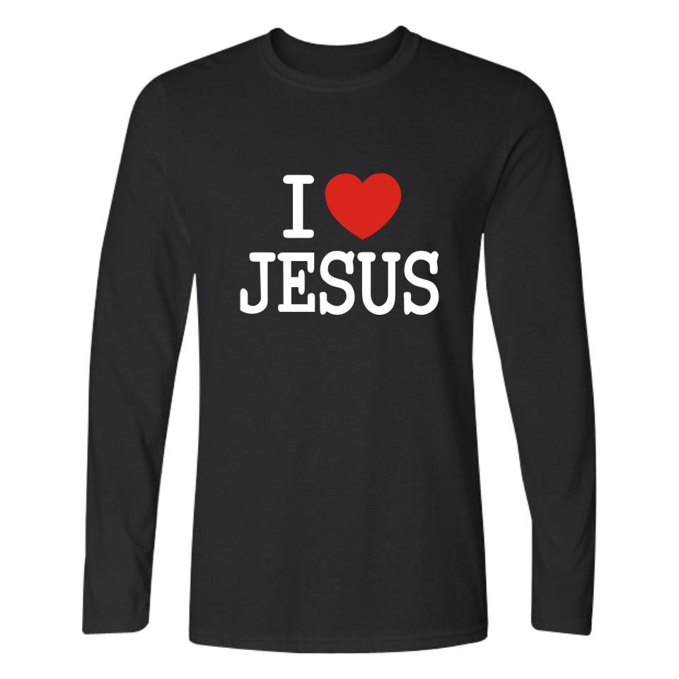 I Love Jesus Long Sleeve Men's Shirt