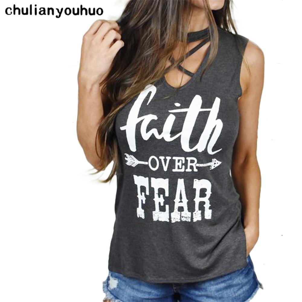 Faith Over Fear Women's Cut Tank Top Shirt