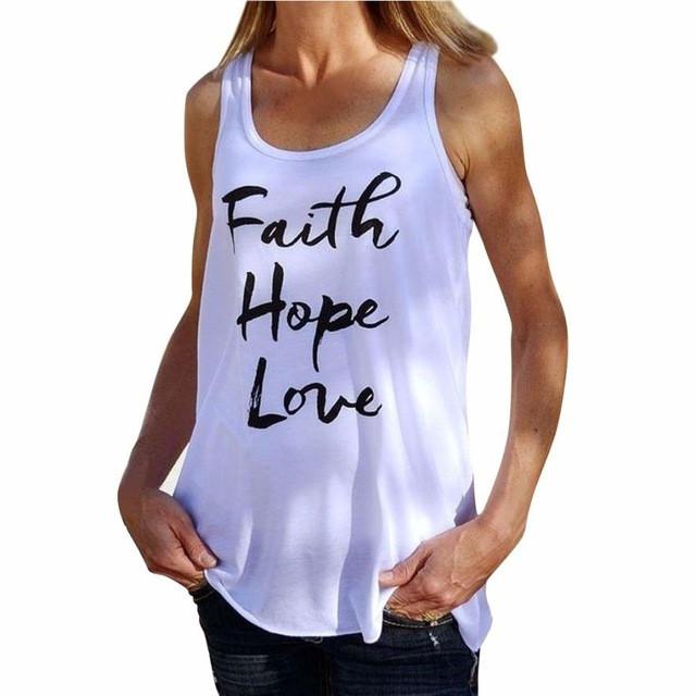 Faith, Hope, and Love Virtues Tank Top Shirt for Women